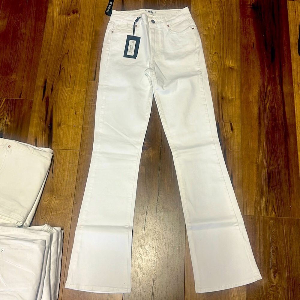 Paige high rise white jean